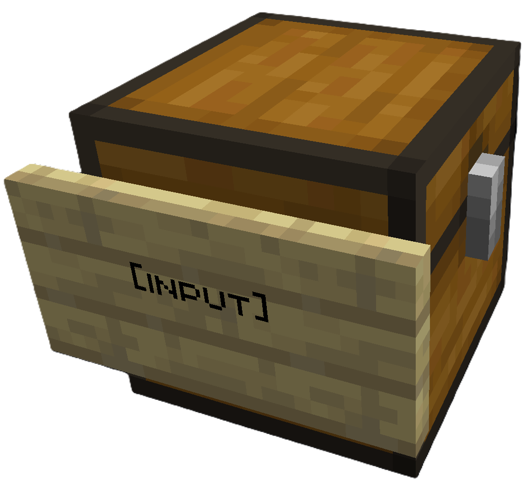 Input chest with sign