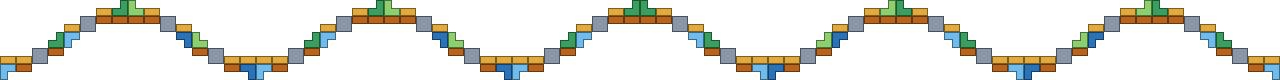 A wave built from blocks.