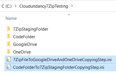 Cloudundancy 7-Zip testing folder