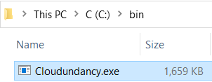 Cloudundancy.exe on Windows