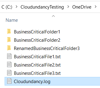 CloudundancyTesting OneDrive folder