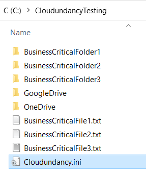 CloudundancyTesting Windows Explorer folder