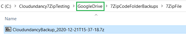 Google Drive .7z file