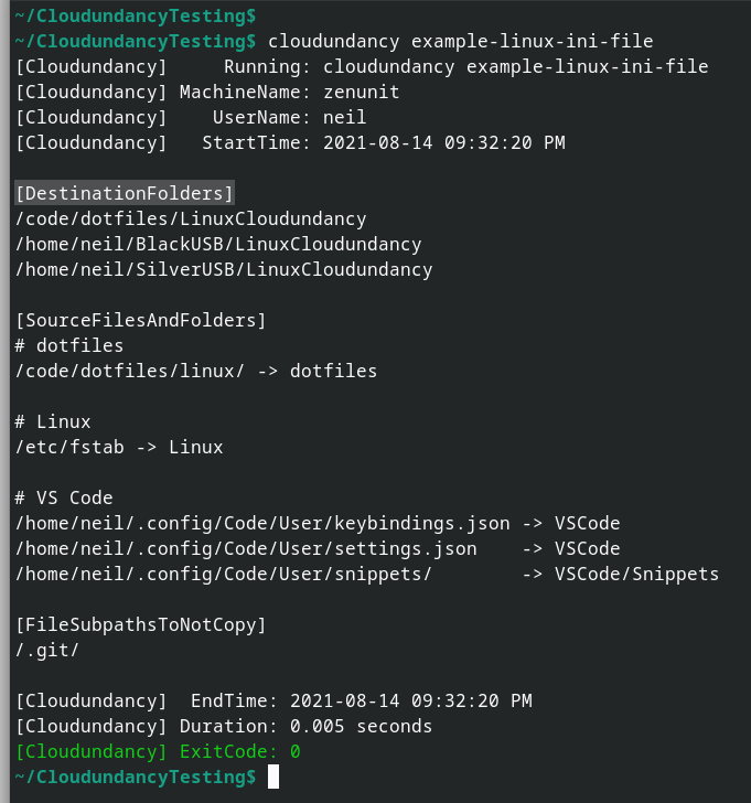 Example Linux Cloudundancy .ini file