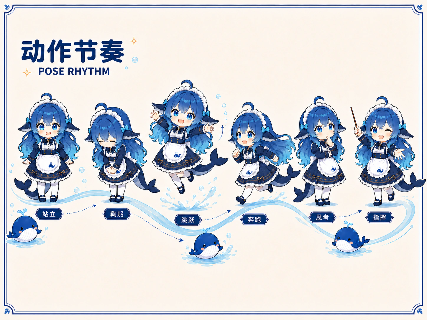 Whale-chan pose guide