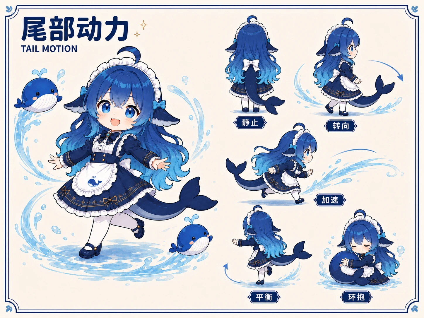 Whale-chan tail motion guide