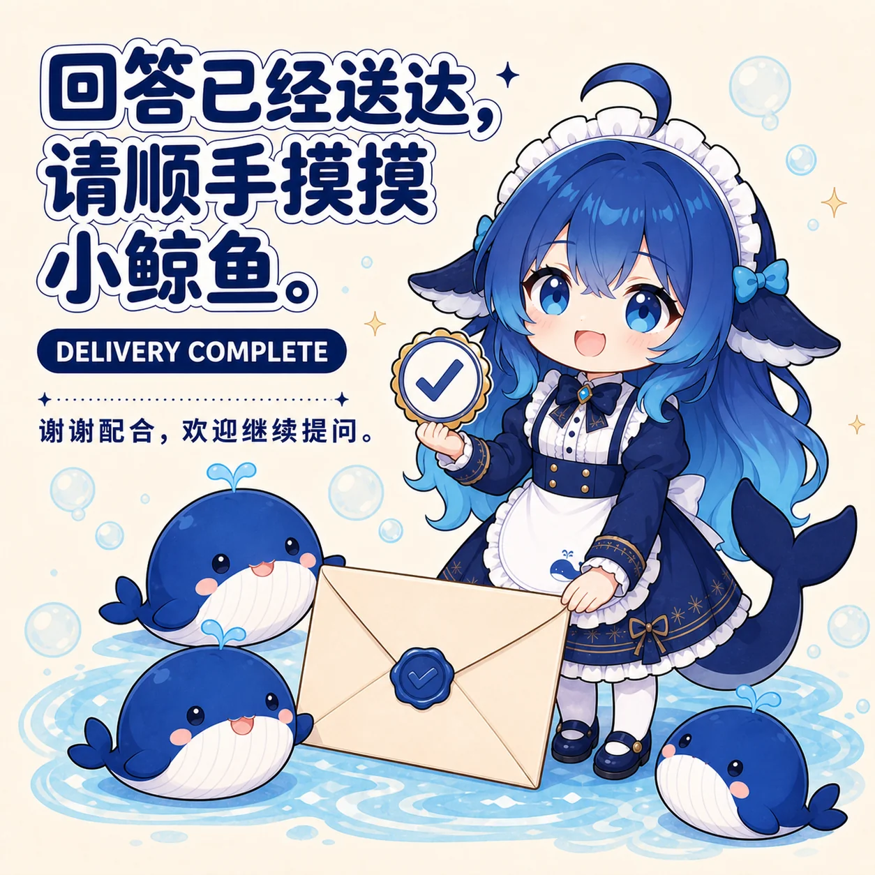 Whale-chan answer delivered post