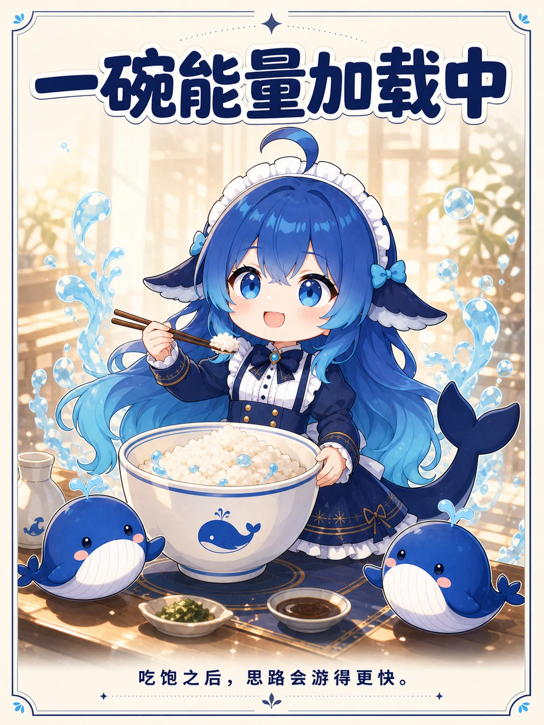 Whale-chan rice energy poster