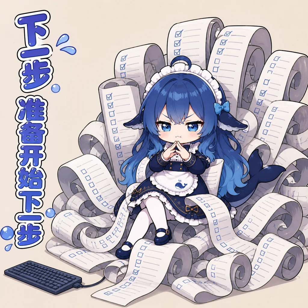 Whale-chan start writing loop comic