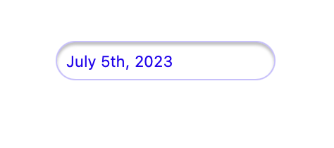 Calendar input