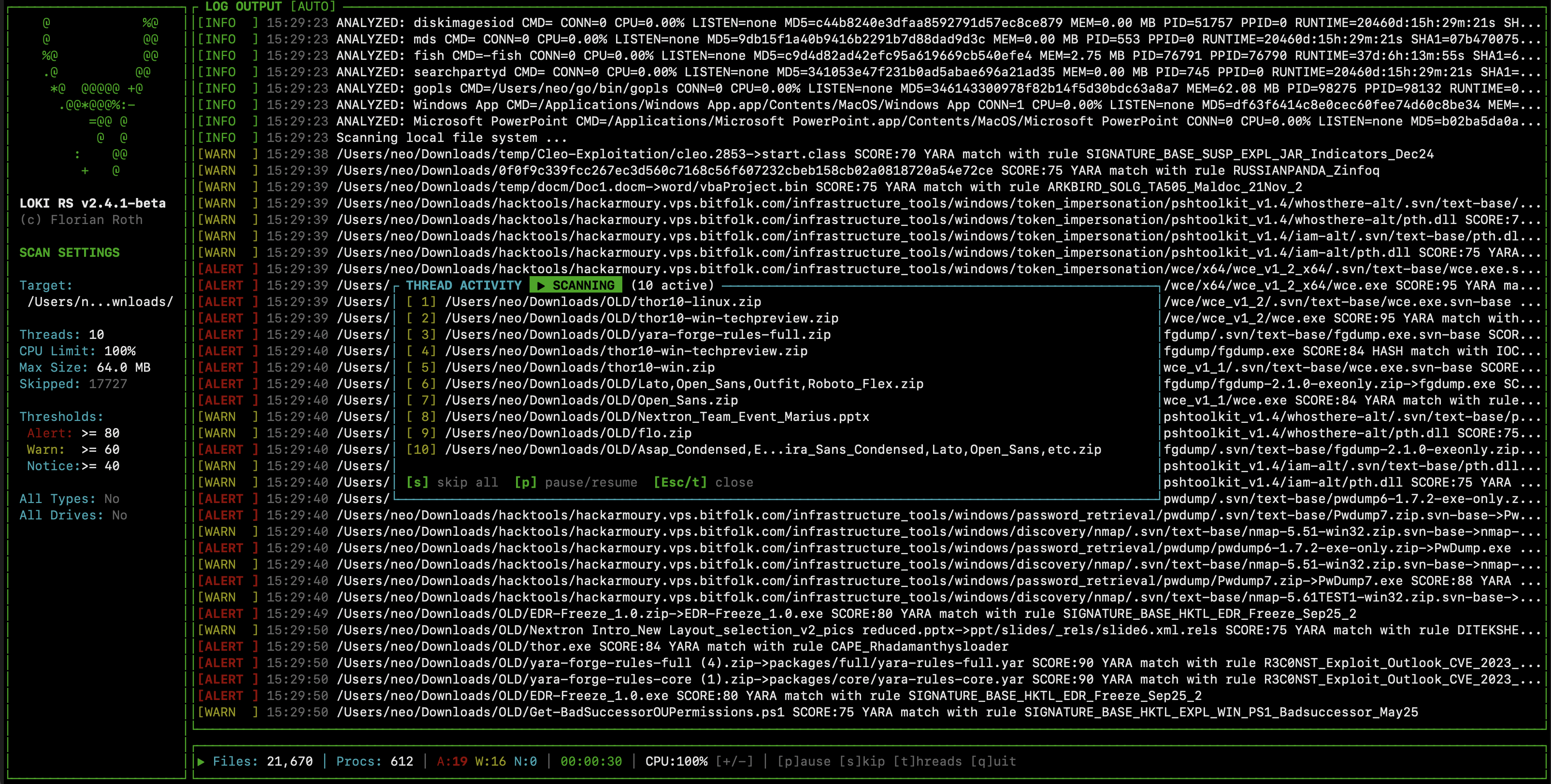 Loki TUI Screenshot