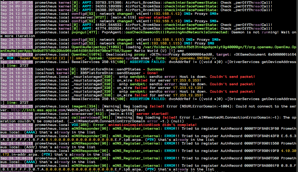 Log File Output Colorized