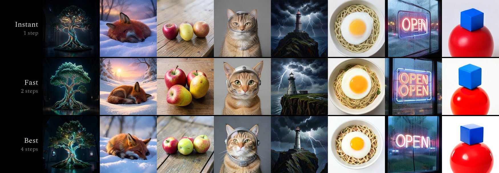 Eight prompts in one, two and four steps