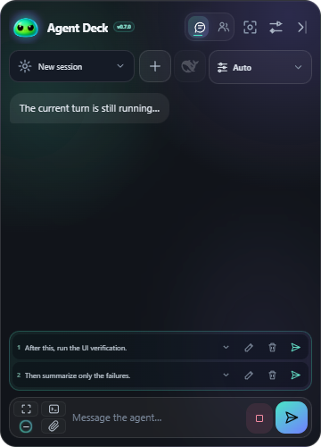 Compact authoritative Harness queue actions