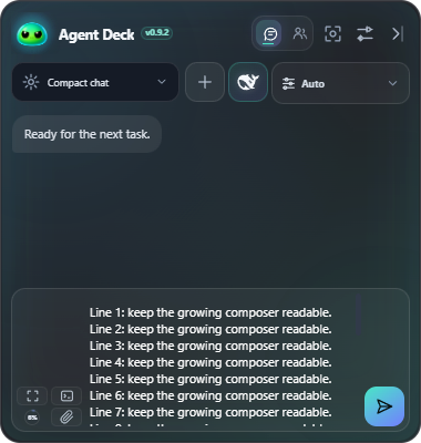 Expanded multiline composer with its own scroll