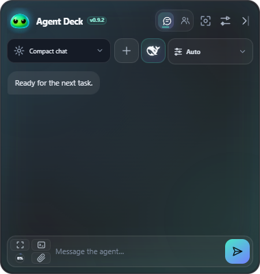 Compact one-line chat composer