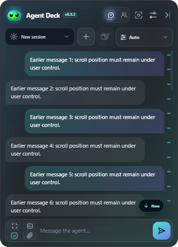 Manual scroll position and jump to latest