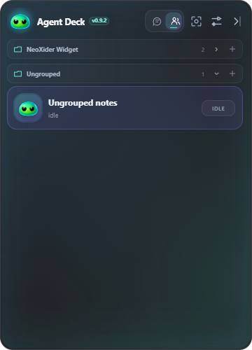 Agents grouped by exact Harness workspace and Ungrouped