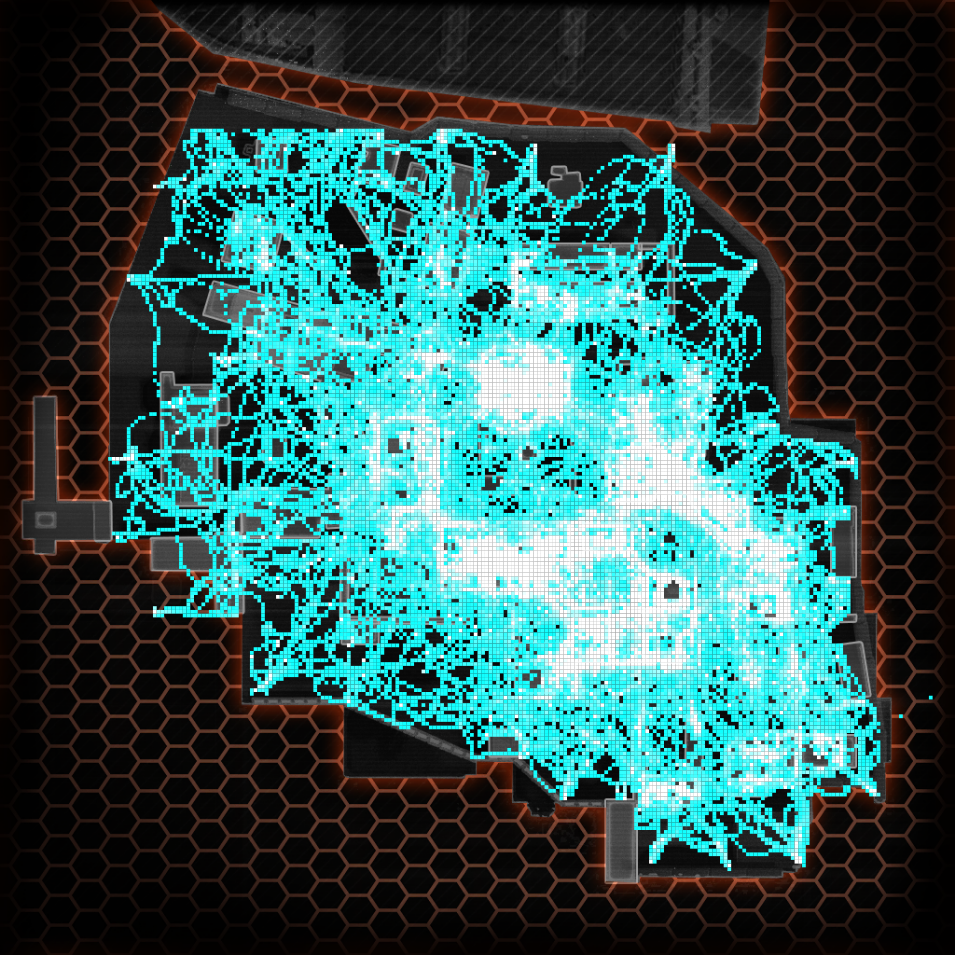 A heatmap of the map angle city