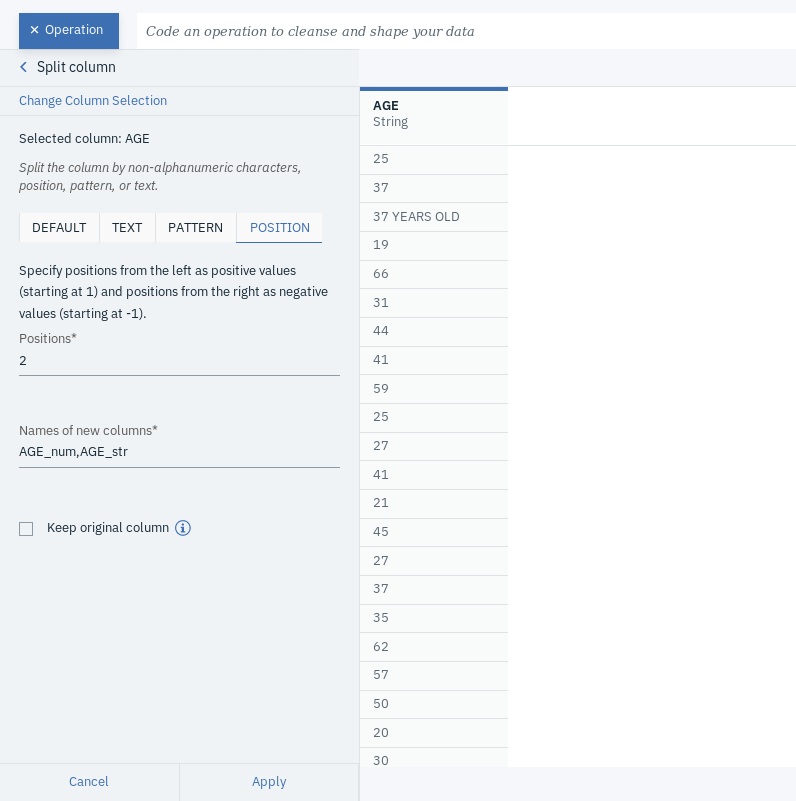 Harmonization data in the AGE field 2