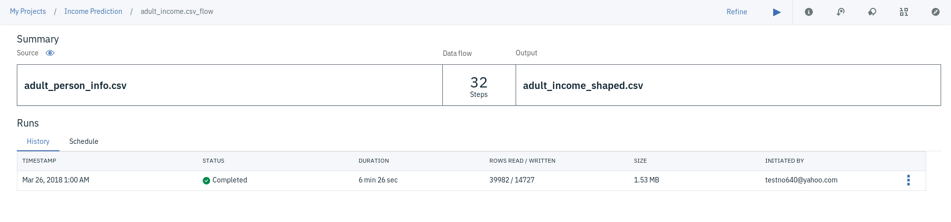 Running the data flow 3