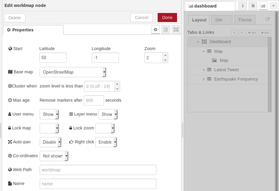 Screen capture of Node-RED HTTP request node