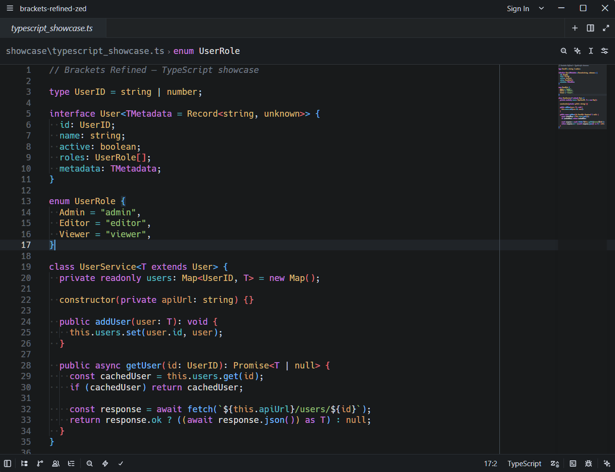Brackets Refined — TypeScript