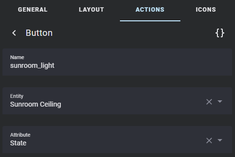 editor actions general options