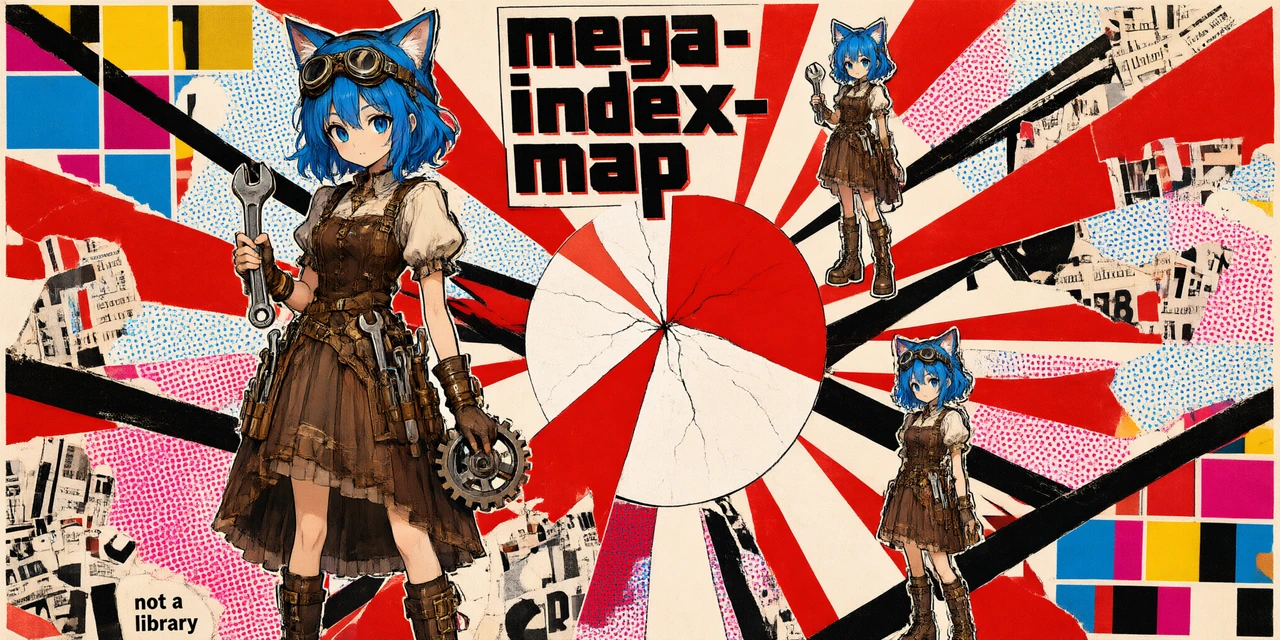 A 2:1 poster fusing Constructivism, Pop Art and Dada: Mim at three scales among radial red wedges, a cracked white disc, halftone dot fields, flat colour blocks and torn paper