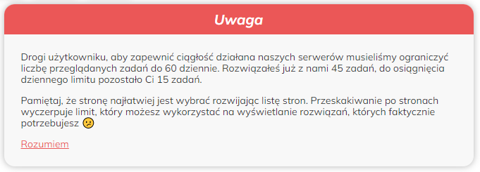 "odrabiamy.pl warning message"