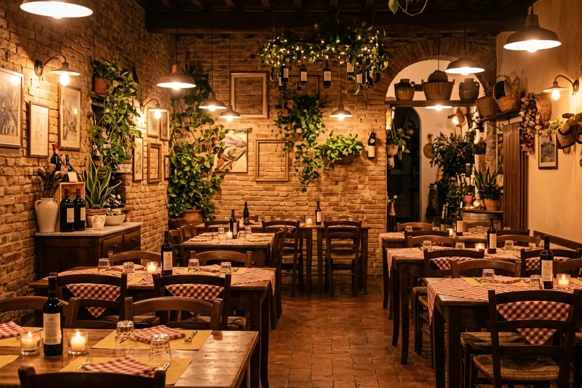 Dining room interior at Tampa Pasta House