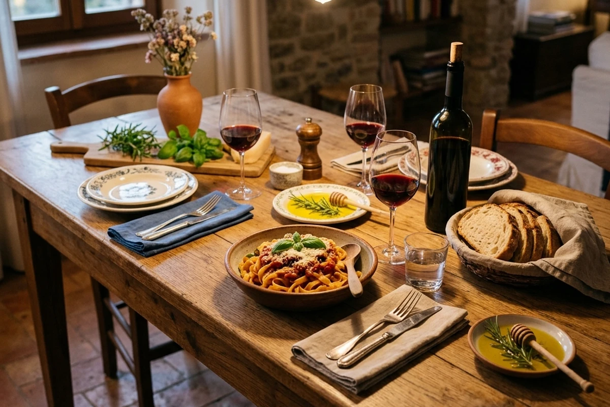 Sunday tasting menu table setting