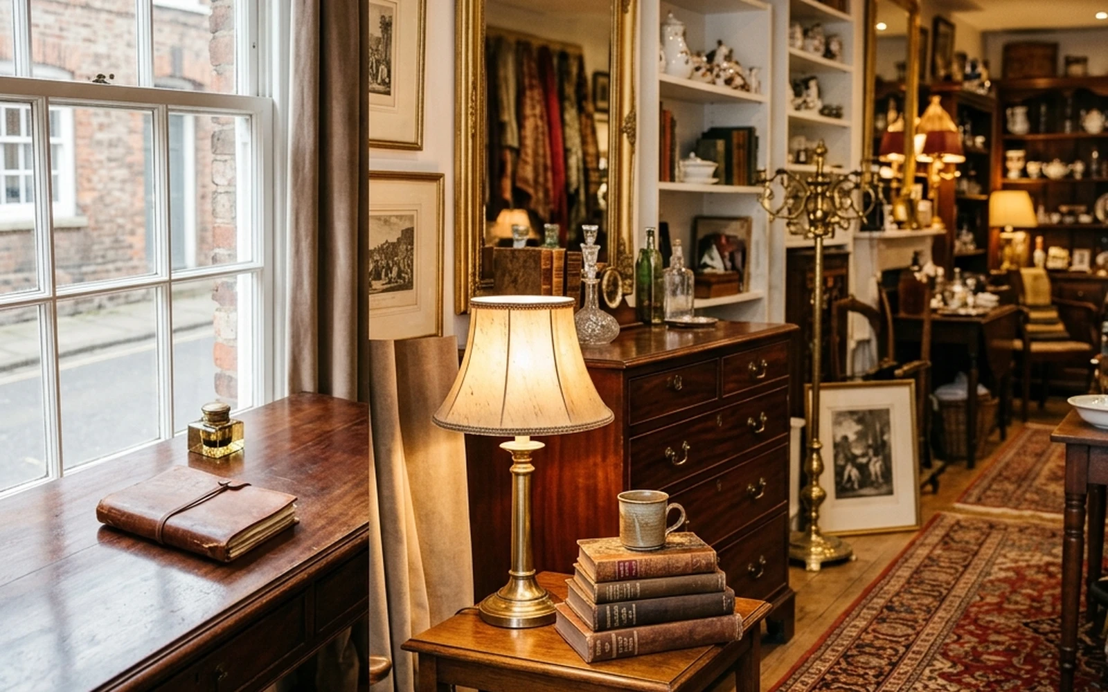 Interior of High Cotton Antiques showroom
