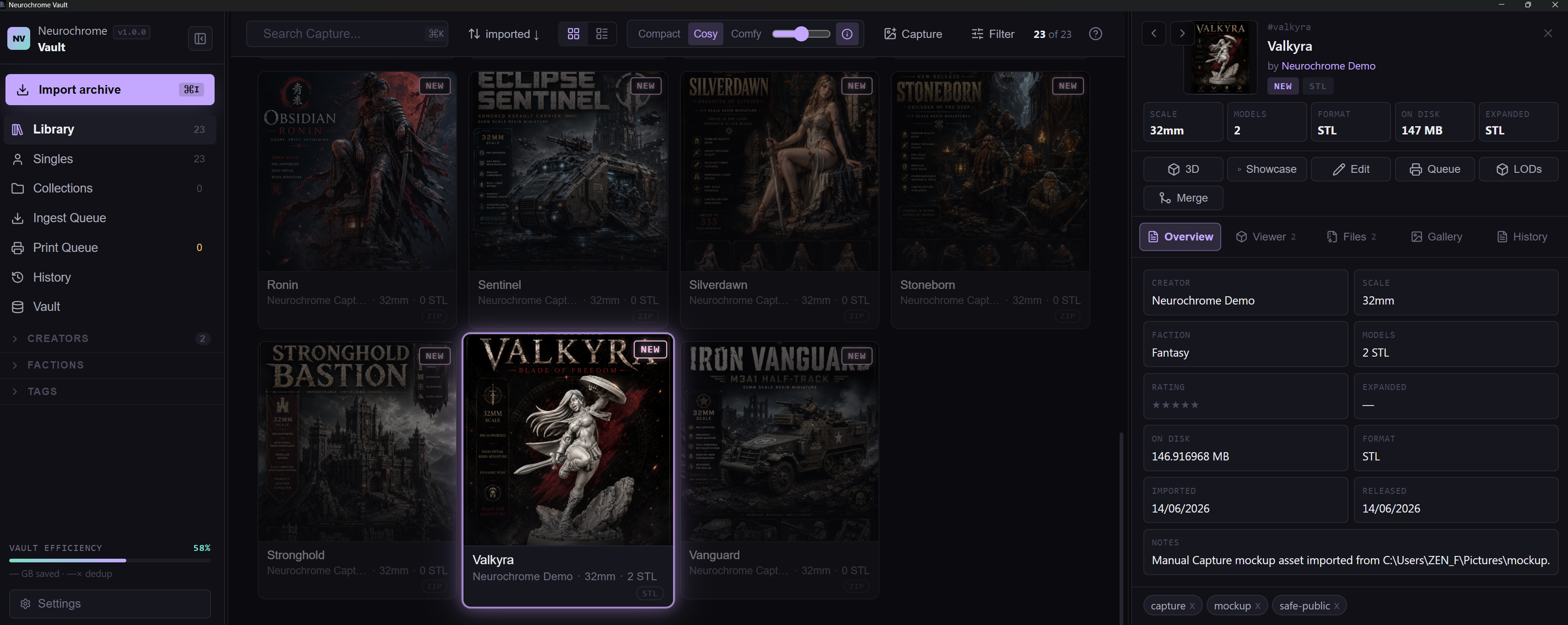 Neurochrome Vault Release Details and Library Intelligence