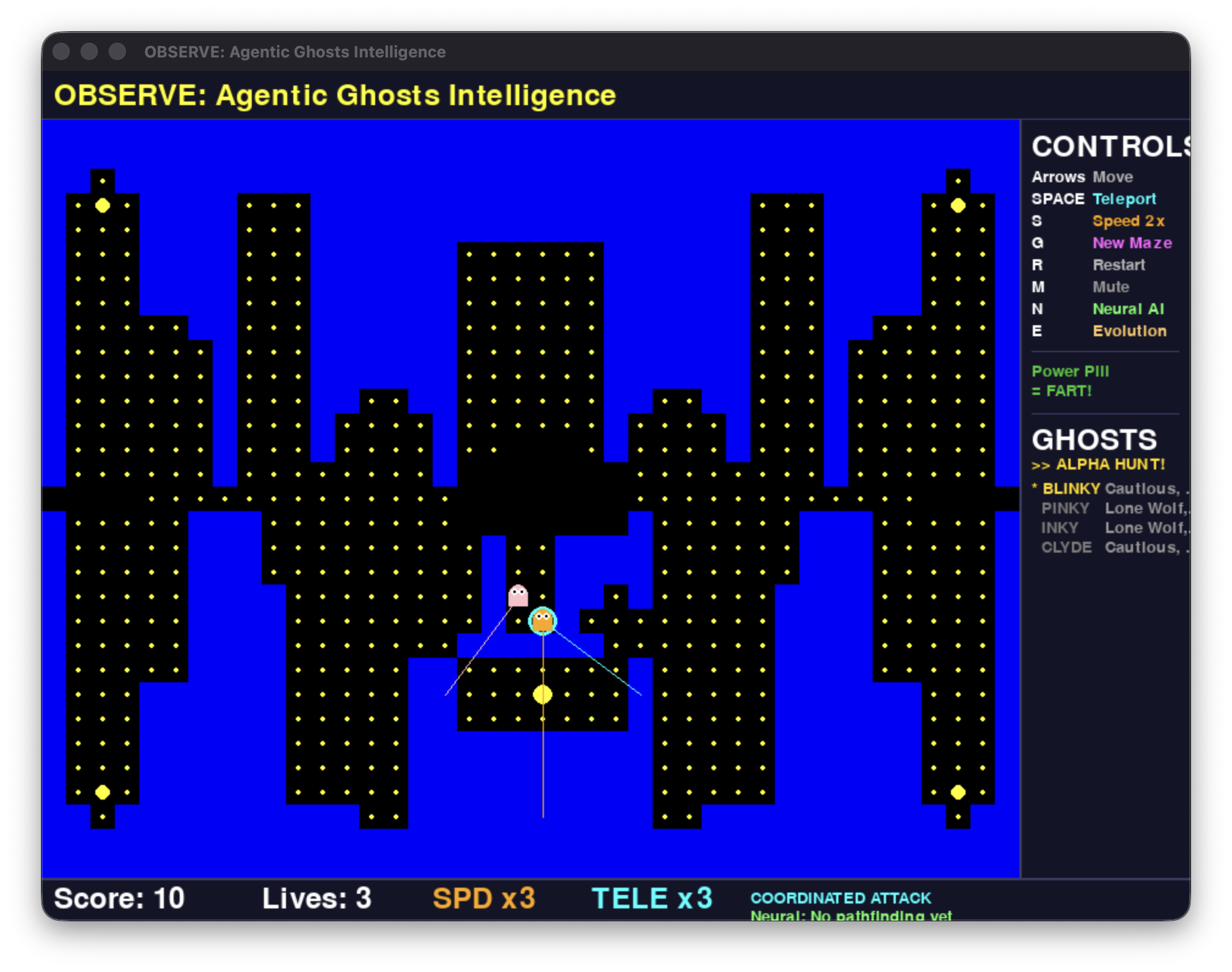 Pacman ML gameplay 4 — maze