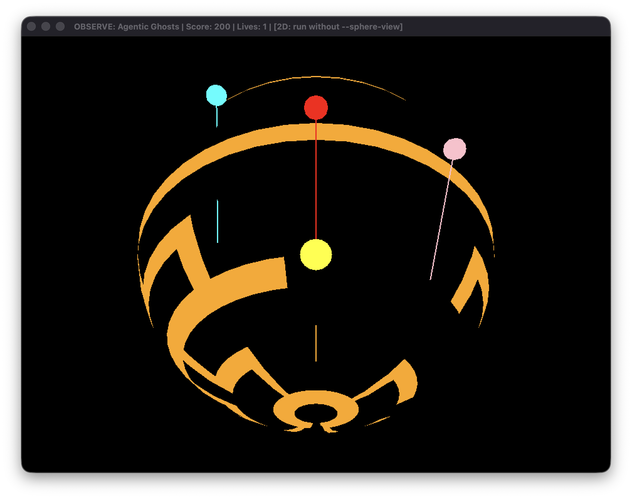 Pacman 3D sphere 1 — play surface