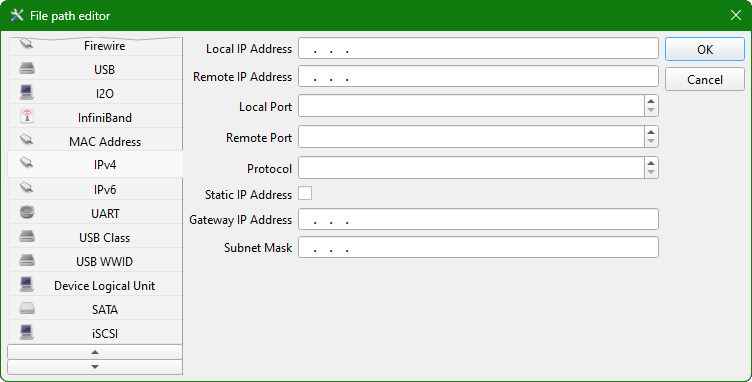 File path dialog