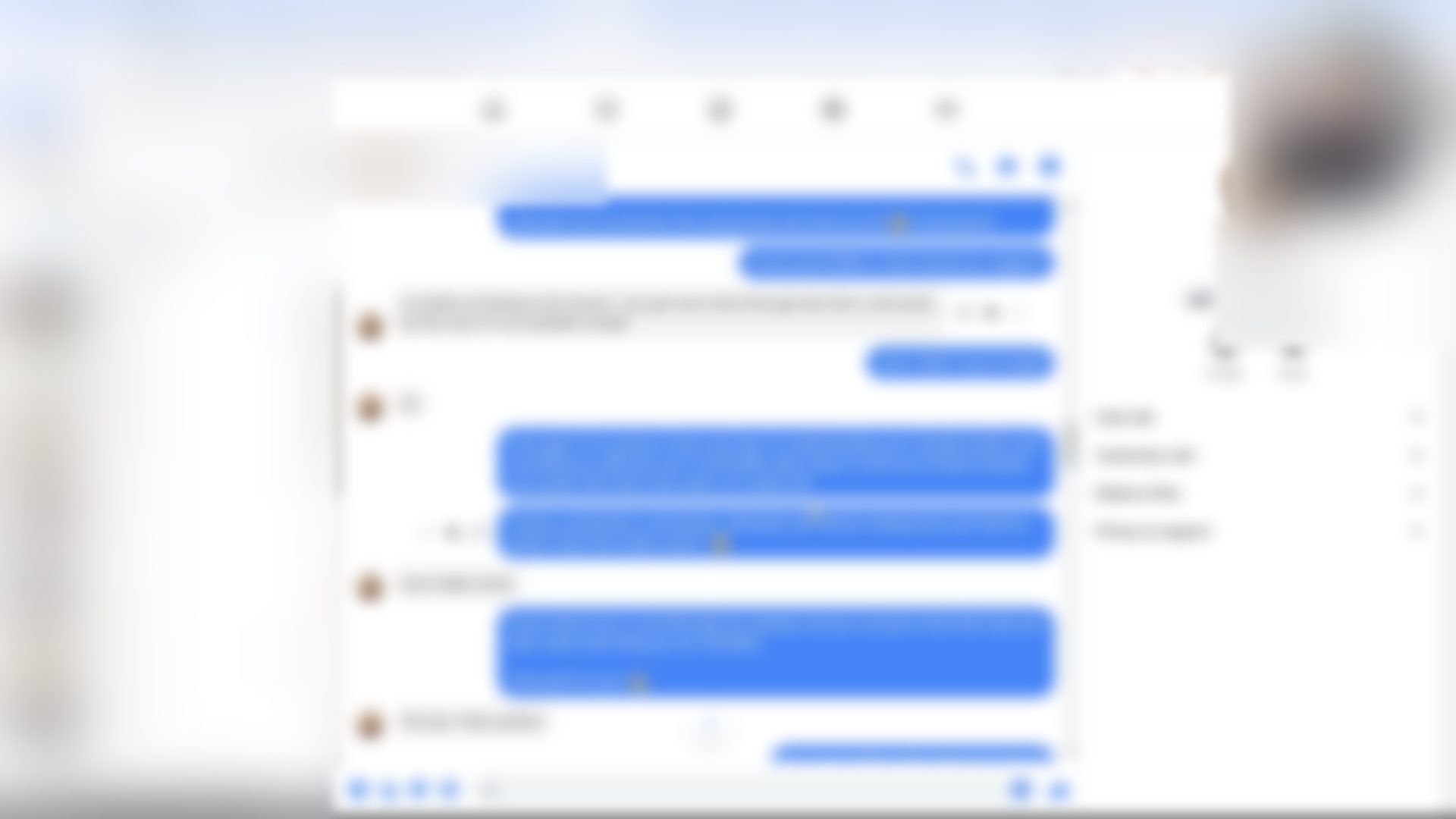 Use case 2 — screenshot heavily blurred for privacy.