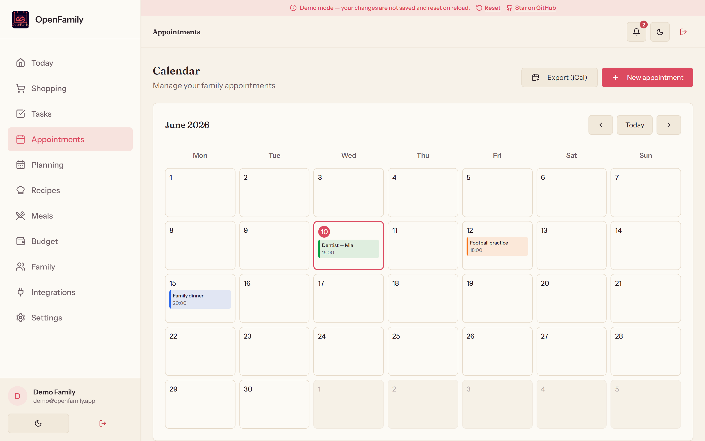 Calendar