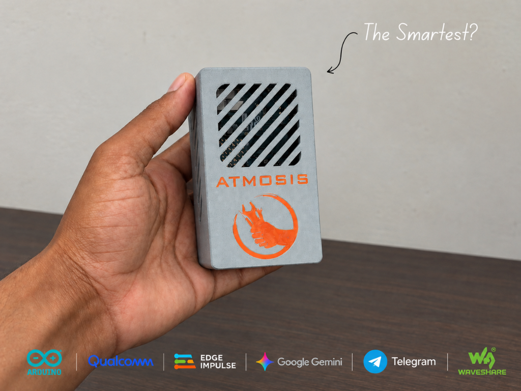 Atmosis เครื่องวัดคุณภาพอากาศ AI บน Arduino UNO Q