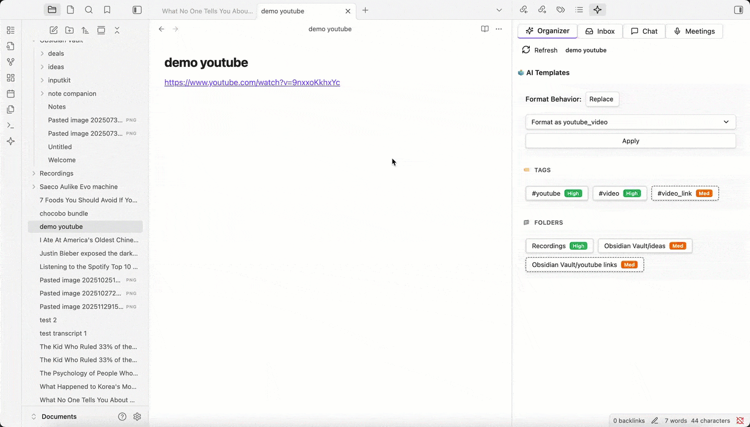 YouTube Transcription Workflow