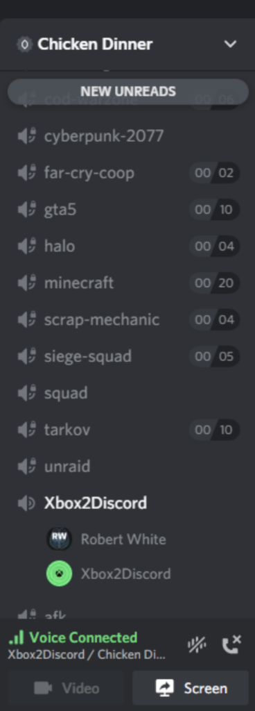 Discord user in a call while in an Xbox party