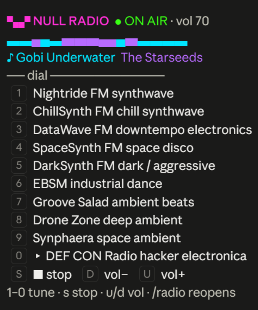 Null Radio on air