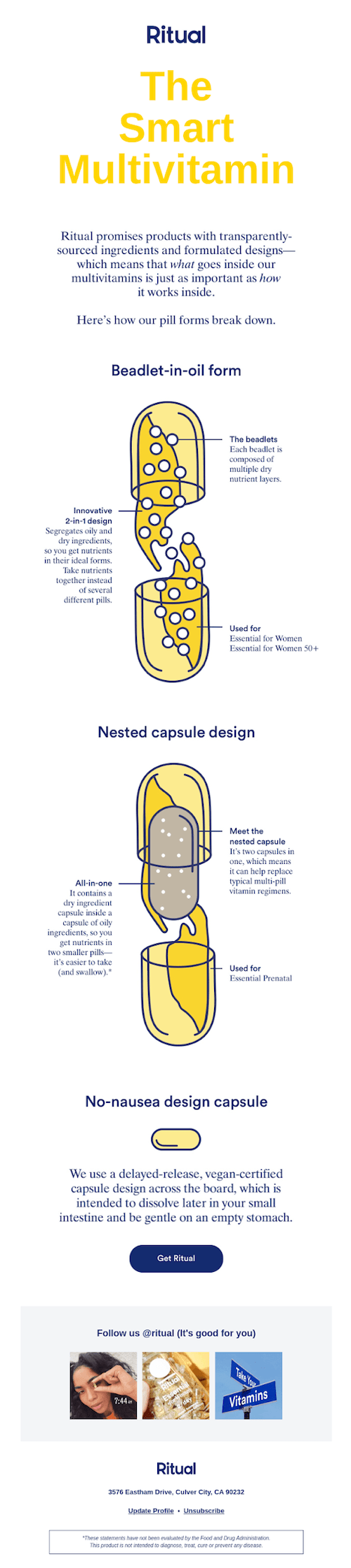 email marketing automation example ritual