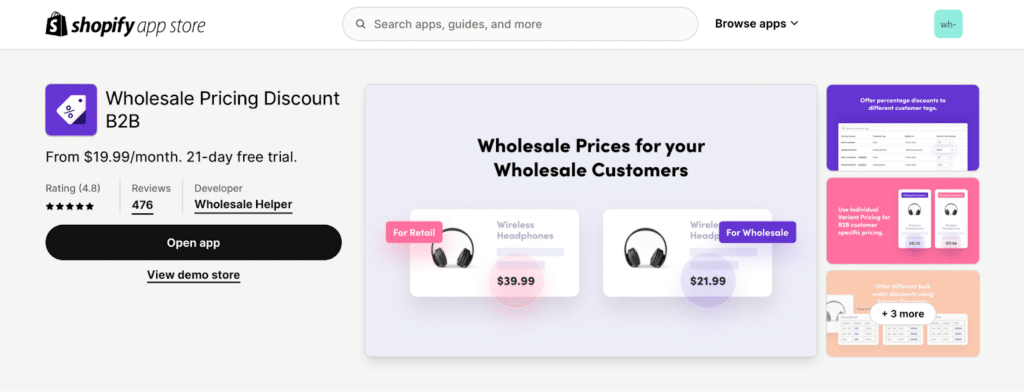 Wholesale Pricing Discount B2B