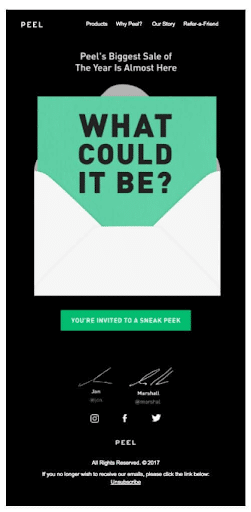 Teaser email