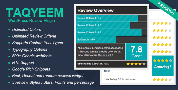 Taqyeem - WordPress Review Plugin 