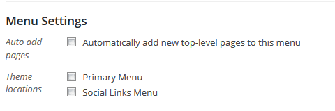 Scroll to the bottom of the menu editor window