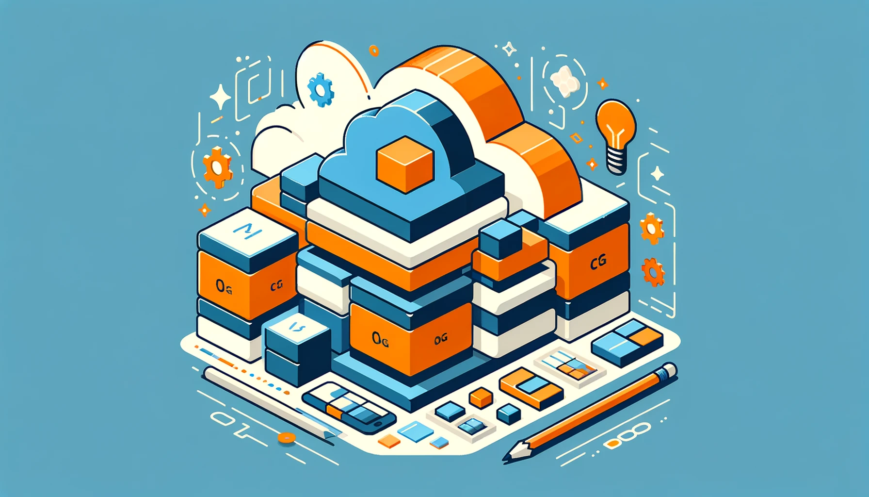 Open Graph image for an article on deleting a CDK stack in AWS, featuring AWS logo, cloud icons, and a visual metaphor of a stack with one block being removed, in AWS branding colors.