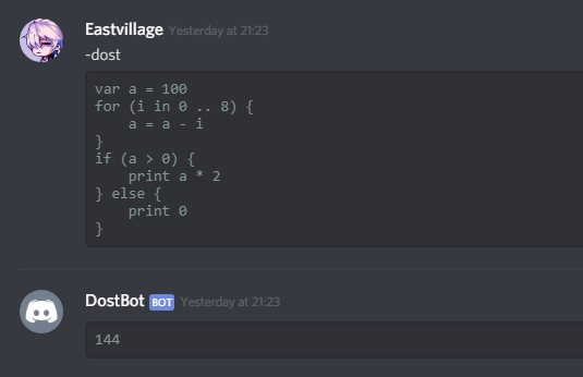 DostBot interprets and reponse